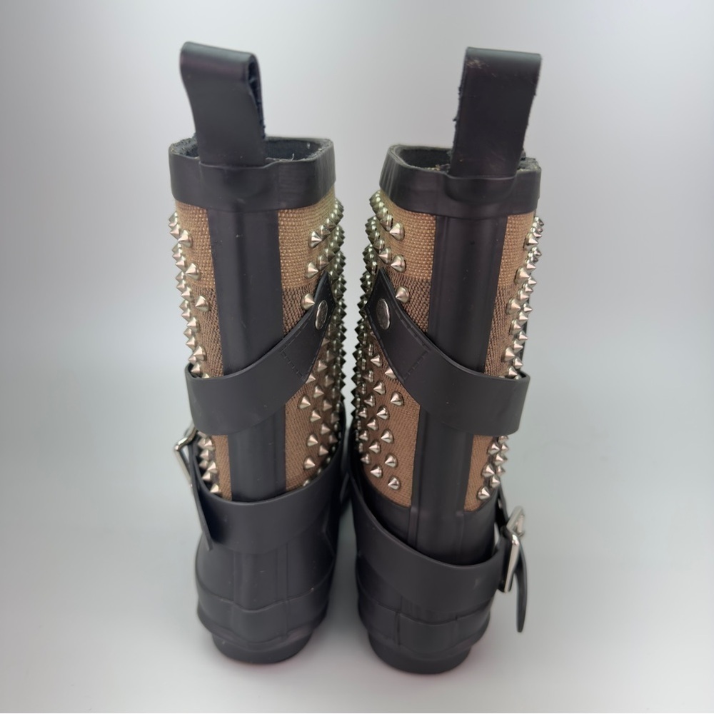 Burberry Studded Moto Holloway Rain Boots - Picture 4 of 13